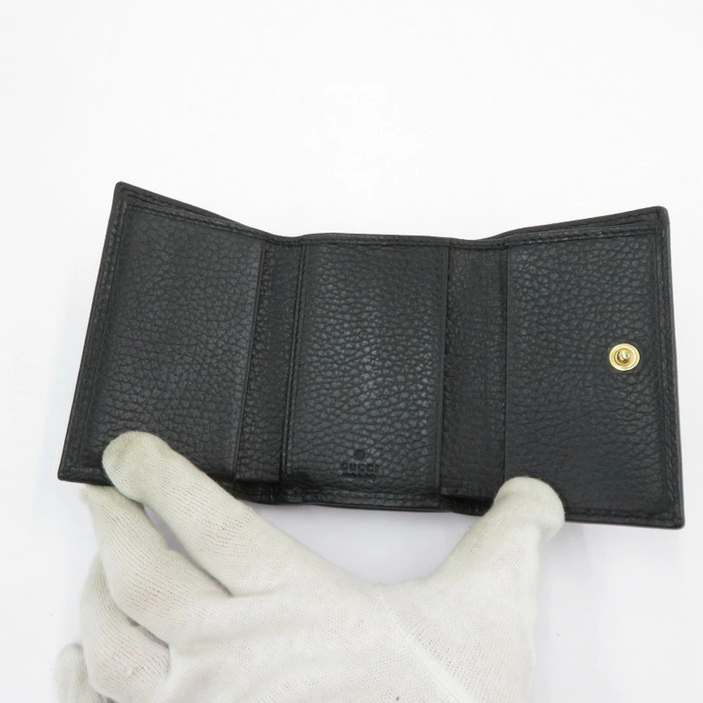 GUCCI GG Marmont Tri fold Wallet Black - Picture 7 of 11